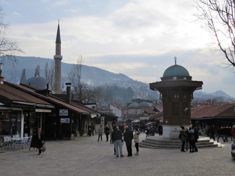 Bascarsija в Сараево.  Сараево — хорошее начало вашего маршрута по Боснии.