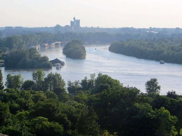 Река Дунай в Белграде Сербия