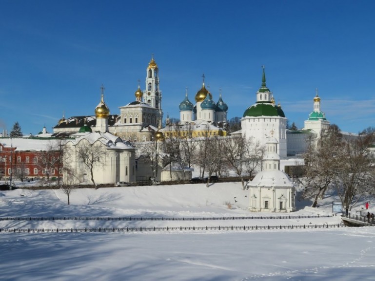 Holy trinity Lavra of St Sergius in Sergiev Posad. The most important monastery in Russia's golden ring cities
