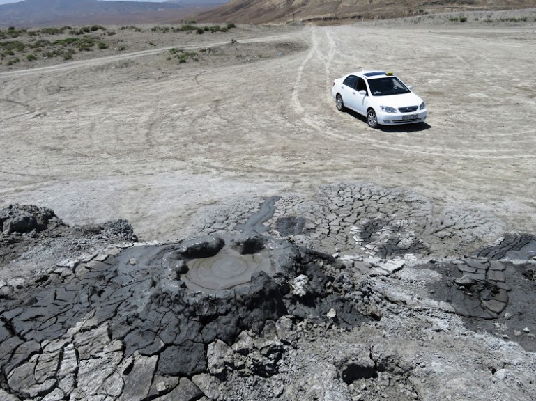 Gobustan mud volcanoes in the Absheron Peninsula