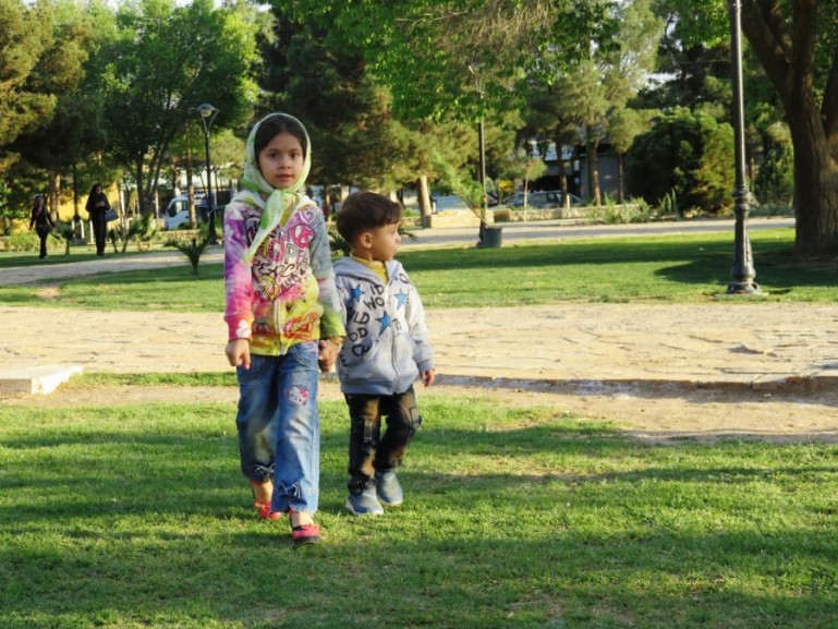 City park in Kashan Iran