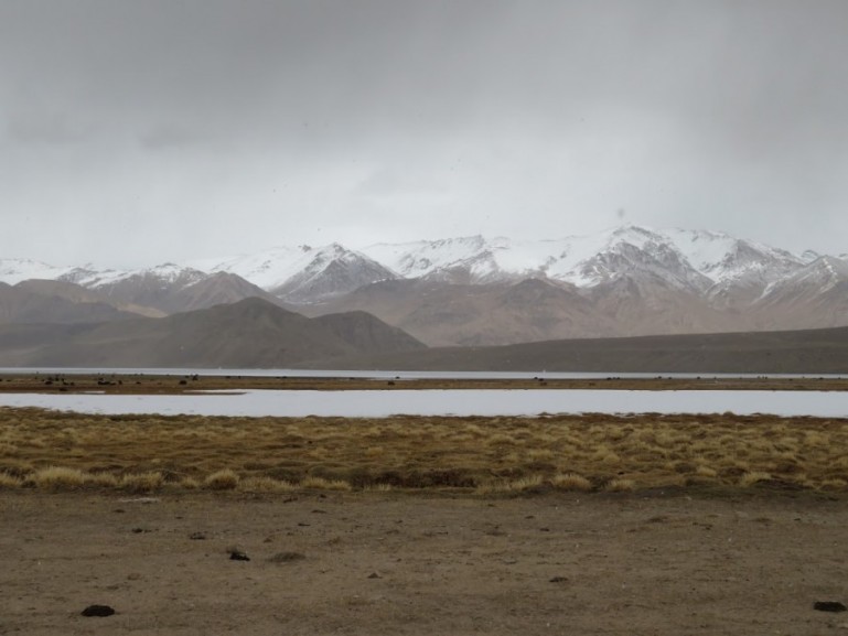 Bulunkul lake on the Pamir highway Tajikistan