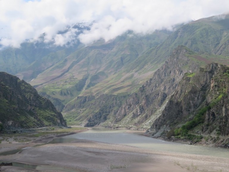 Views on the Pamir highway Tajikistan