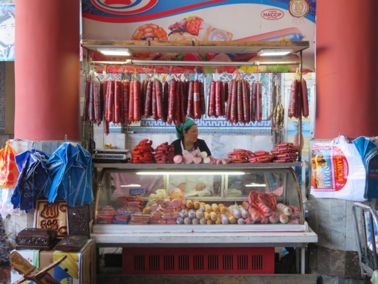 Food in the bazaar in Tajikistan
