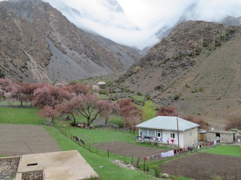 Village near Iskanderkul lake in Tajikistan