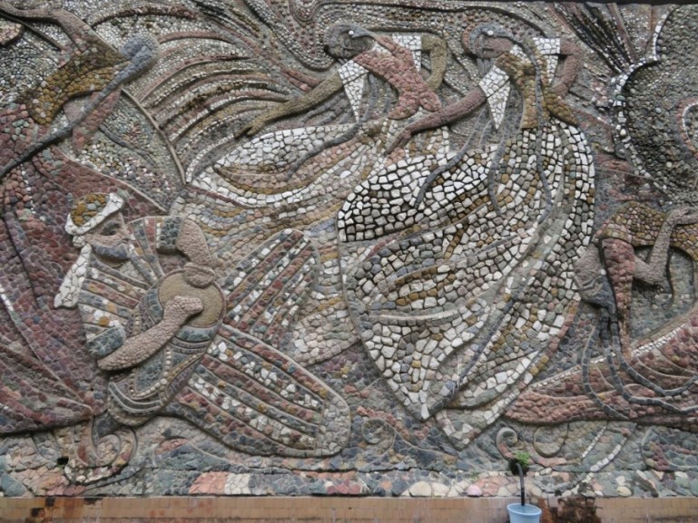 Soviet mosaic in Dushanbe Tajikistan