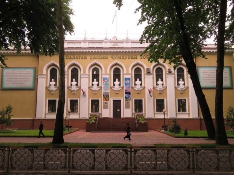 Building on Rudaki avenue in Dushanbe Tajikistan